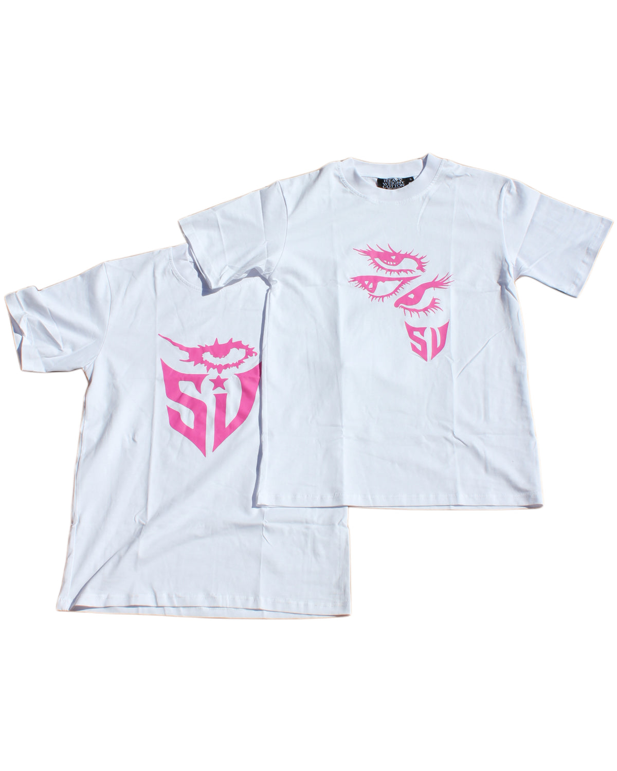 THREE EYE TEE & BIG EYE TEE - White x Pink (PRE-ORDER)