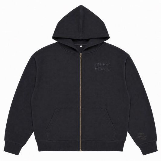 STORM VERGE - Waffle Knit Zip Hoodie (PRE-ORDER)