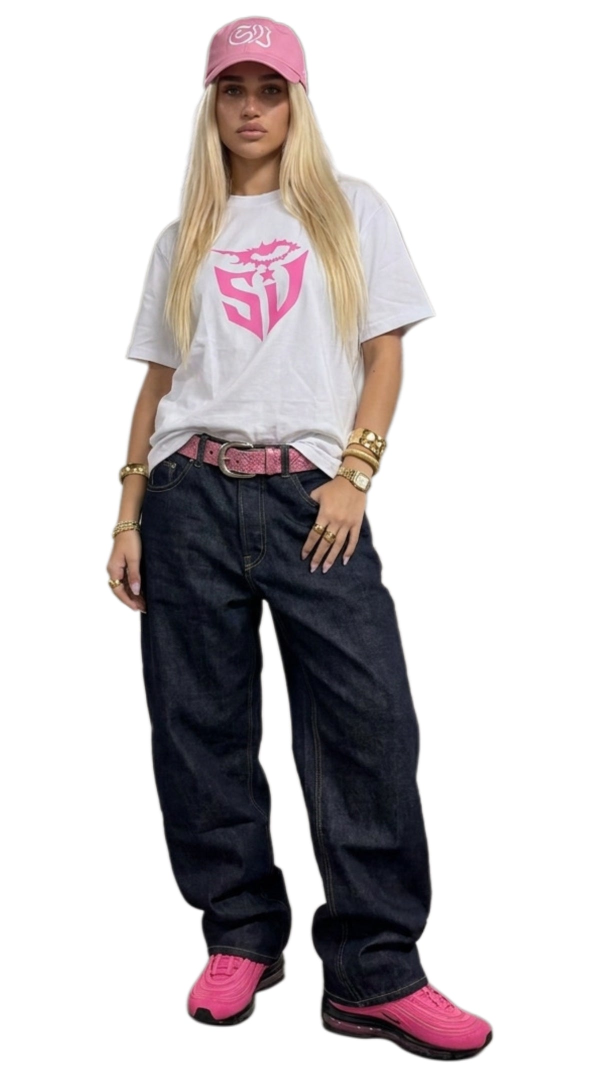 THREE EYE TEE & BIG EYE TEE - White x Pink (PRE-ORDER)