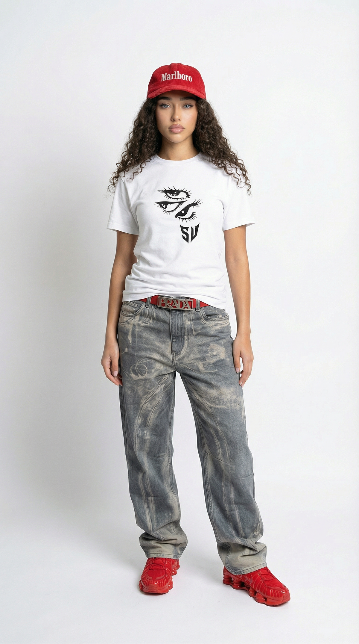 THREE EYE TEE - White x Black (PRE-ORDER)
